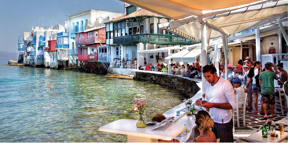 On see-and-be-seen Mykonos the most popular place for a pre-dinner drink is - photo 19