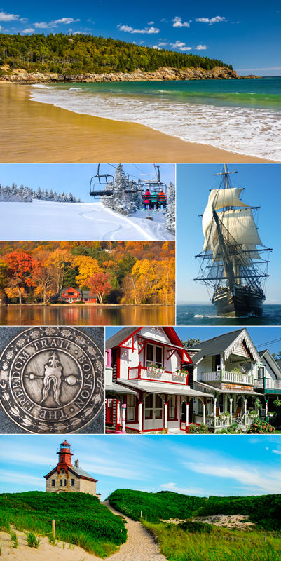 Clockwise from top Acadia National Park Maine Friendship of Salem Salem - photo 10