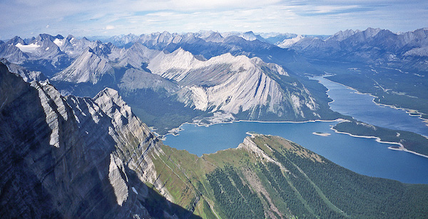 Beautiful Kananaskis Lakes from the summit of Mount Foch Nearing the summit - photo 14