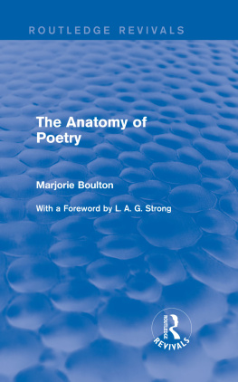 Marjorie Boulton The Anatomy of Poetry