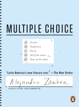 Alejandro Zambra Multiple choice