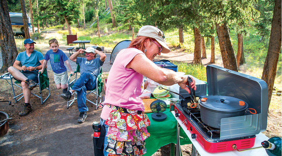 Campgrounds in Yellowstone range from remote pack-inout sites to enormous tent - photo 19