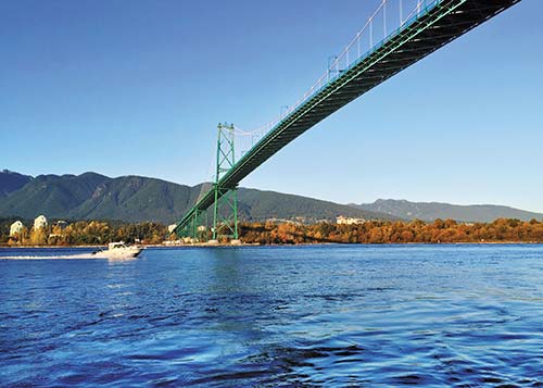 Lions Gate Bridge Vancouver ferry traveling between Vancouver and - photo 4