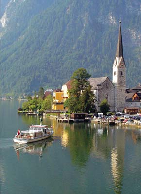 Hallstatt in the Salzkammergut region Heuriger wine garden Viennas St - photo 8