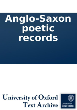 George Philip Krapp - Anglo-Saxon Poetic Records