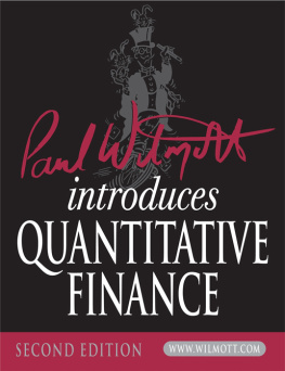 Paul Wilmott Paul Wilmott Introduces Quantitative Finance