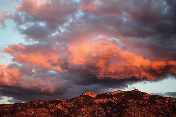 monsoon clouds over the Santa Catalina Mountains at sunset The following - photo 7