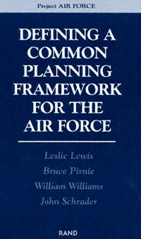 title Defining a Common Planning Framework for the Air Force author - photo 1