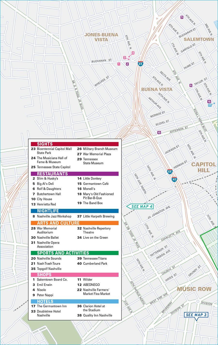 MAP 3 Music Row map halves follow - photo 8