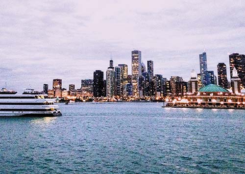 sunset boat cruises at Navy Pier 1928 bas-relief sculptures along the - photo 4