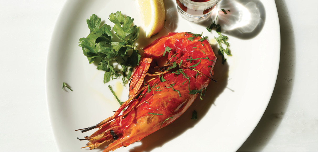 Carabinieros shrimp at Estiatorio Milos served with a shot of sherry to - photo 13