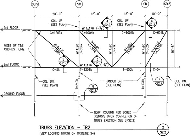 Truss TR-2 Elevation Source Keast Hood The trusses above the auditorium were - photo 3