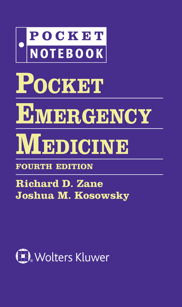POCKET NOTEBOOK Pocket Emergency MEDICINE Fourth Edition E RICA A - photo 1