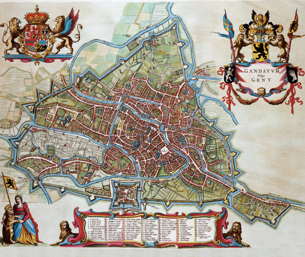 Joan Blaeus map of Ghent 1649 The Blaeu familys atlas of city maps Theatrum - photo 2