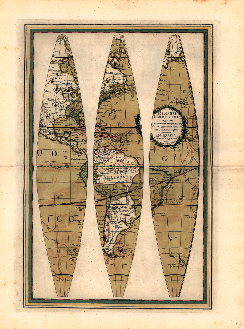 These gores for a 13-inch 33-centimetre globe 1790 by Giovanni Maria - photo 7