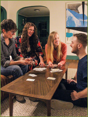 Wendy Hopie Heidi and Dillon playing cards at Heidis house in Alabama Photo - photo 7