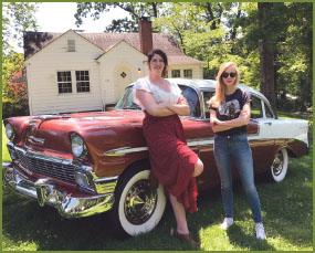 The girls by the restored Bel Air the day I gave it to them in May 2017 Our - photo 13