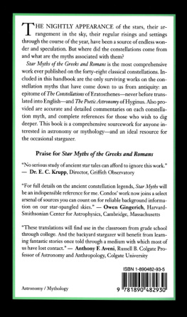 Eratosthenes - Star Myths of the Greeks and Romans: A Sourcebook