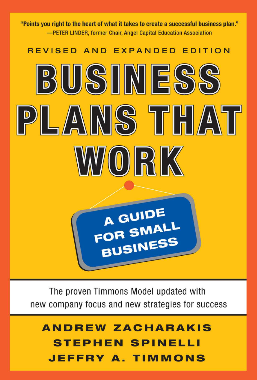 BUSINESS PLANS THAT WORK A GUIDE FOR SMALL BUSINESS This page intentionally - photo 1