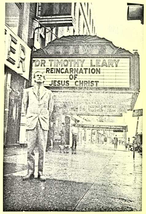 Timothy Leary stands below the marquee for the opening of his second - photo 1