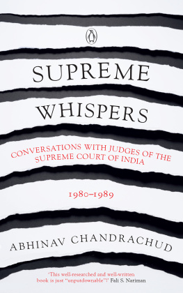 Abhinav Chandrachud Supreme Whispers: Supreme Court Judges, 1980-90