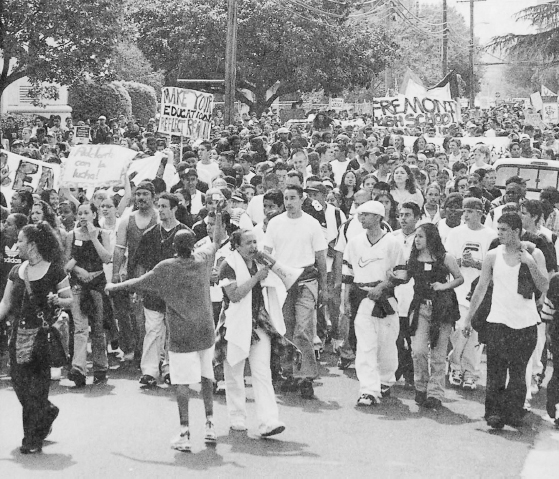 Walkout by 2000 high school students for better schools April 22 1998 - photo 3