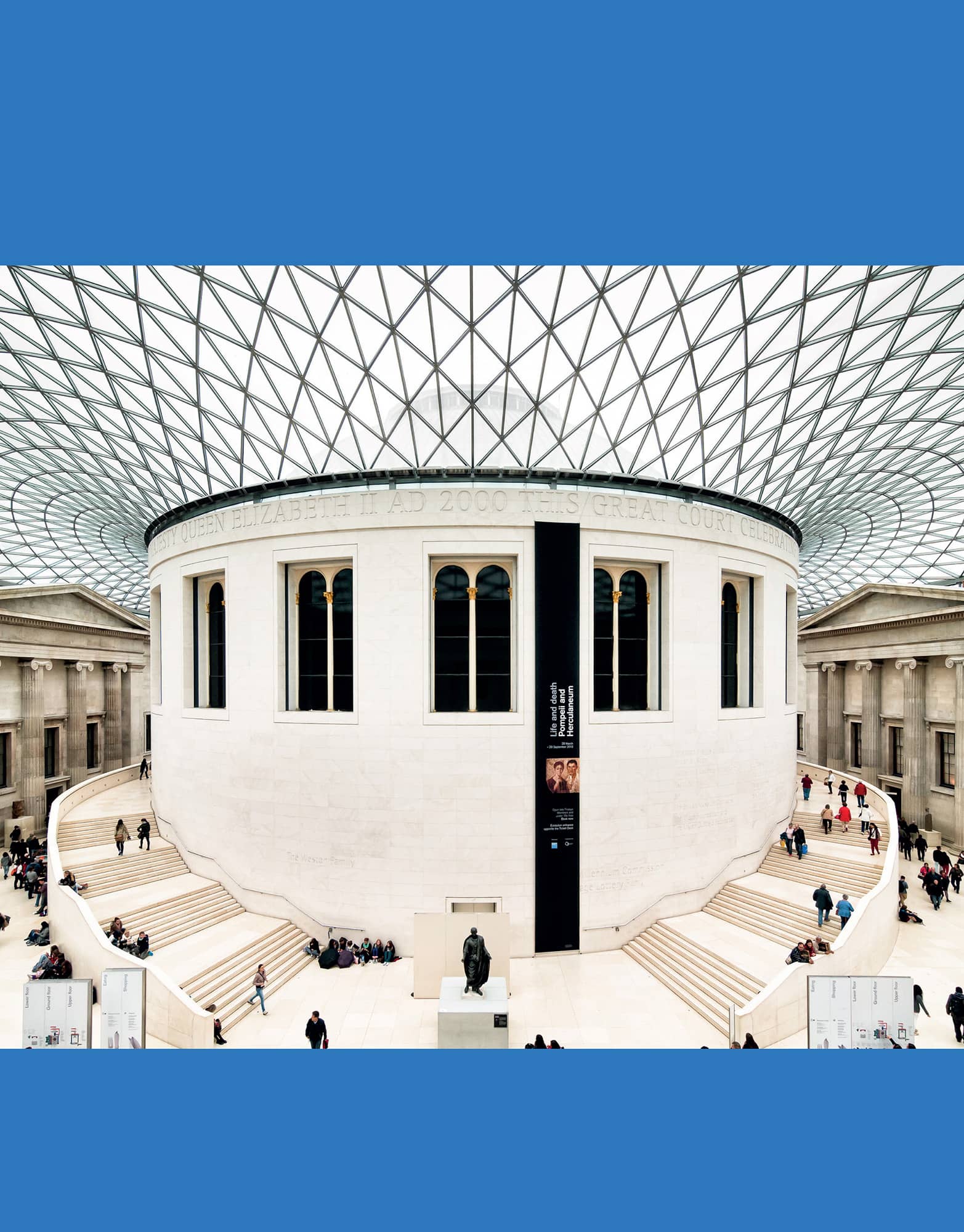 The magnificent roof covering the Queen Elizabeth II Great Court inside the - photo 6