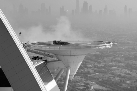 David Coulthards Formula One car on the helipad of the Burj Al Arab where it - photo 4