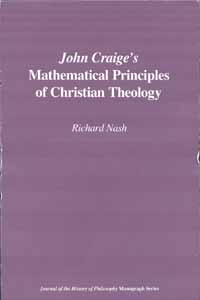 title John Craiges Mathematical Principles of Christian Theology Journal - photo 1