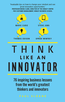 Sloane Think Like An Innovator.