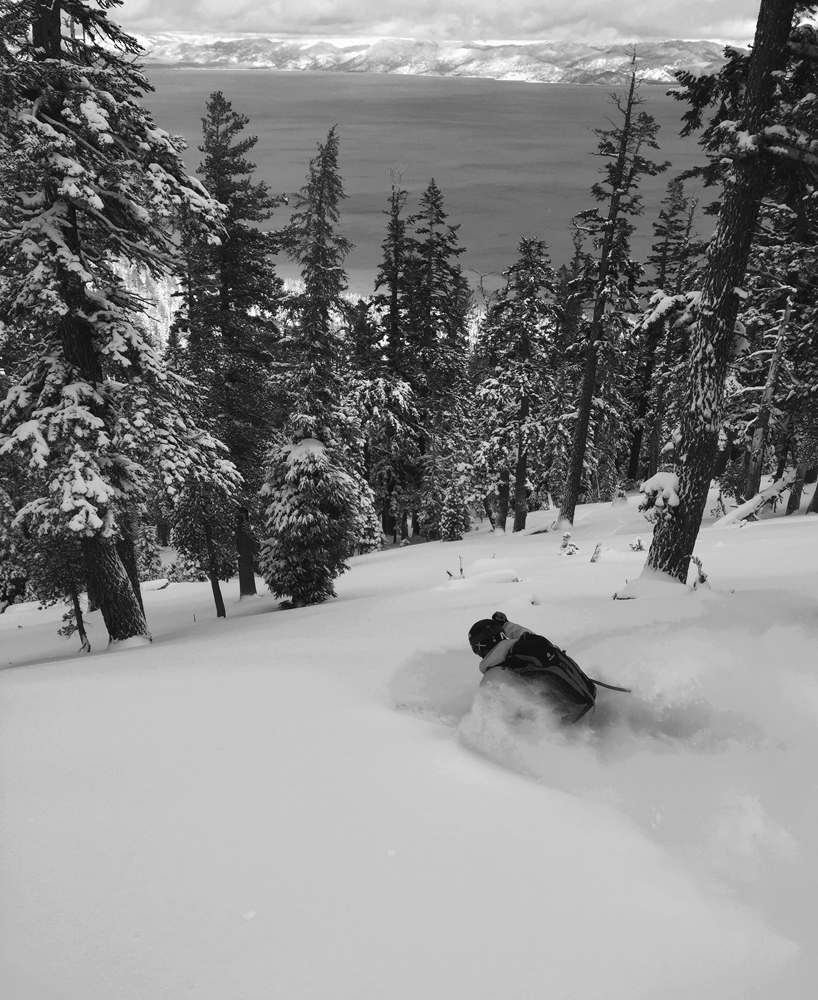Powder turns and panoramic views of Lake Tahoe while skiing on Rubicon Peak - photo 9