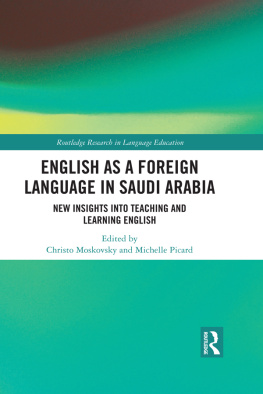 Moskovsky Christo - English as a foreign language in Saudi Arabia : new insights into teaching and learning English