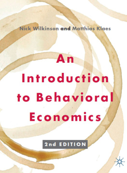 Klaes Matthias An introduction to behavioral economics