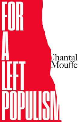 Chantal Mouffe - For a Left Populism