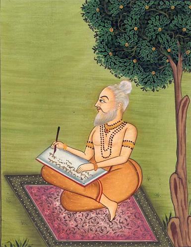 An artists impression of Valmiki Muni composing the Ramayana Ancient - photo 15