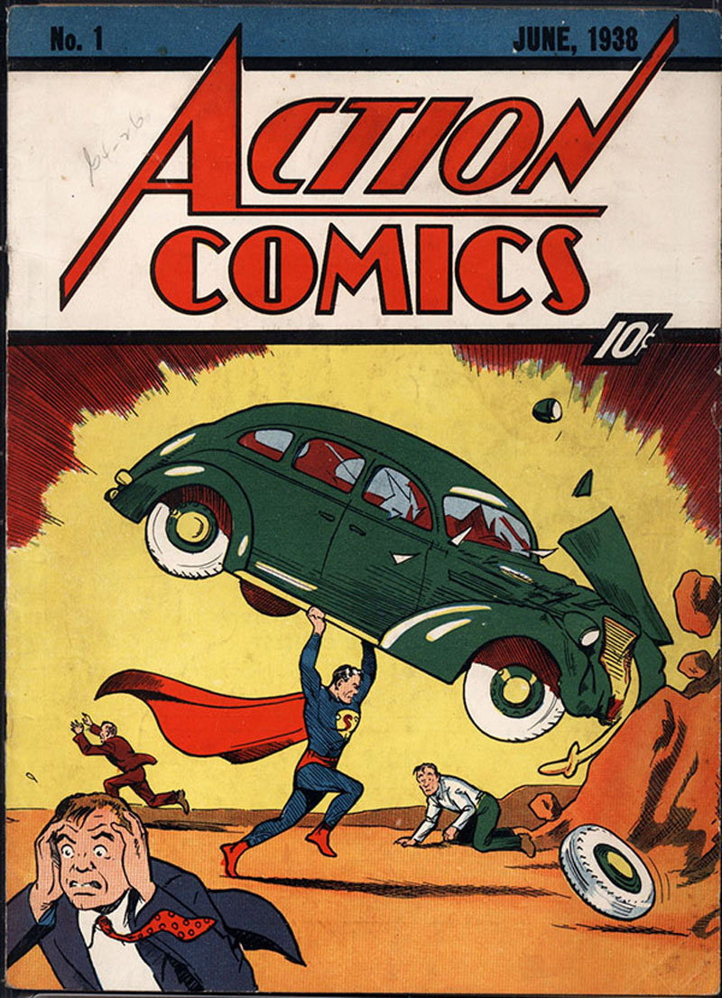 Historic cover of Action Comics 1 June 1938 featuring the first appearance - photo 3