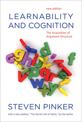Pinker - Learnability and cognition : the acquisition of argument structure