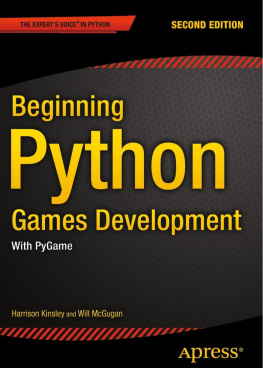 Will McGugan Beginning Python Games Development with Pygame