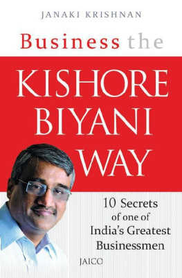 Janaki Krishnan Business the Kishore Biyani Way