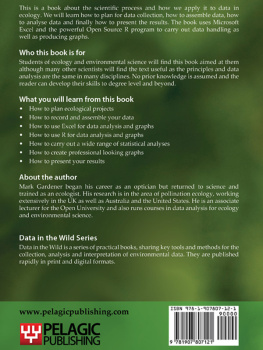 Gardener Statistics for ecologists using R and Excel : data collection, exploration, analysis and presentation