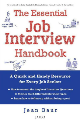 Jean Baur [Baur - The Essential Job Interview Handbook