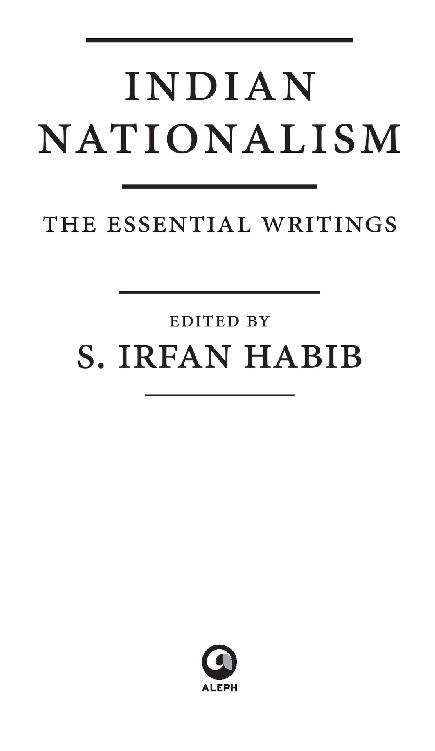 Indian Nationalism The Essential Writings - image 1