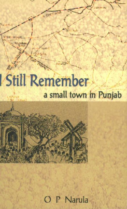 O P Narula [Narula I Still Remember a small town