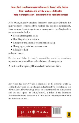 Ravi Gupta [Gupta - MBA through Stories