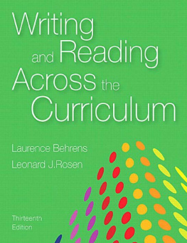 Laurence Behrens and Leonard J. Rosen - Writing and Reading Across the Curriculum, MLA Update Edition