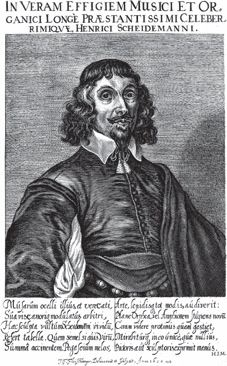 Portrait of Heinrich Scheidemann 1652 Engraving by JF Fleischberger - photo 2