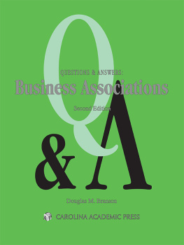 Douglas M. Branson Questions & Answers: Business Associations