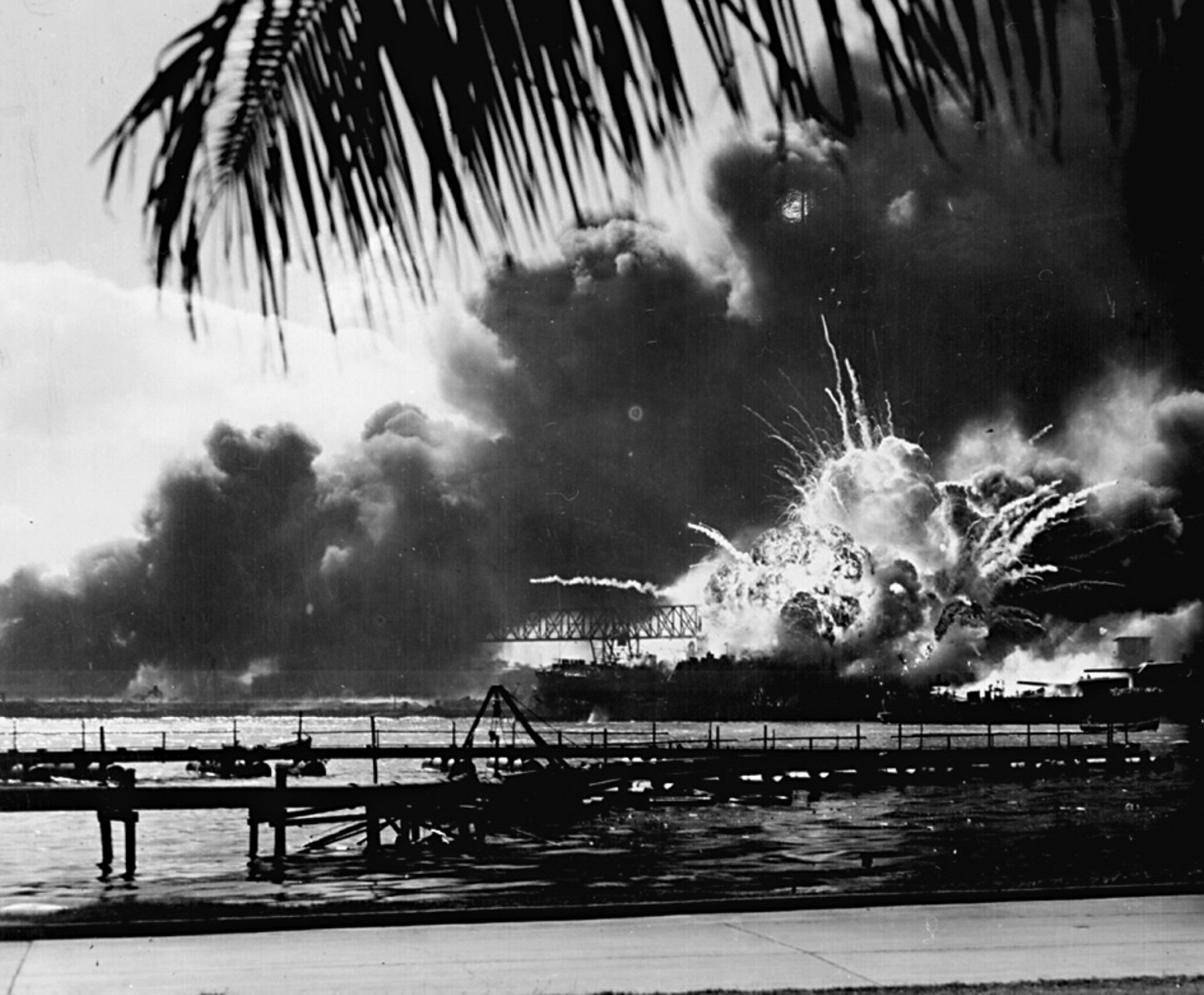 The USS Shaw explodes during the Japanese raid on Pearl Harbor December 7 - photo 10