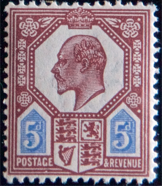 The Edward VII 5d dull purple and ultramarine reflecting the glory of the - photo 2