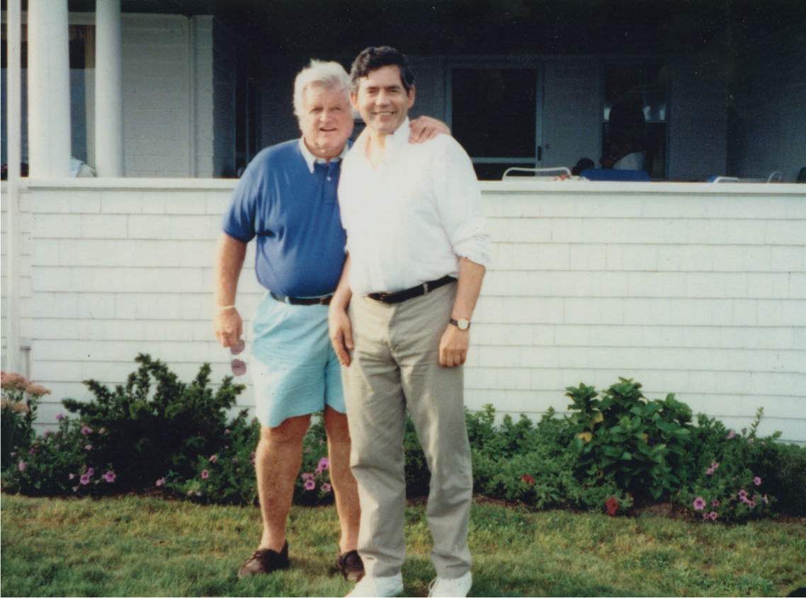 With Senator Ted Kennedy at the Kennedy compound on holiday in Hyannis Port - photo 20